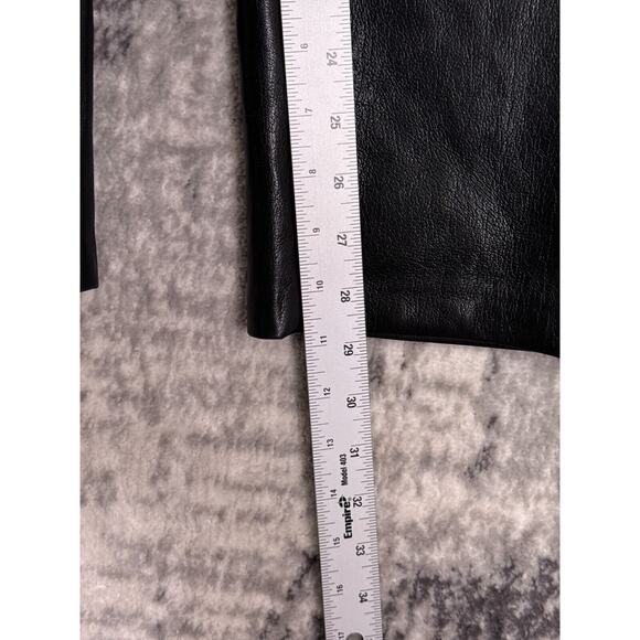 Aritzia Pants 12 Womens Wilfred Melina Straight Black Vegan Leather - Picture 5 of 7